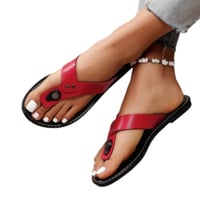 Women's big yards flat beach slippers