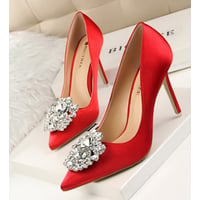 Rhinestone women's shoes stiletto high heel sexy.slim buckle